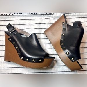 Circus by Sam Edelman Black Clara Wedges EUR 38 / Size 7